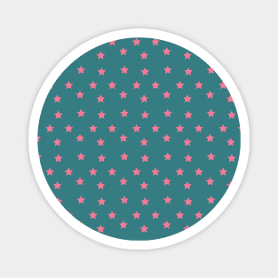 Abdul | Teal and Pink Stars Pattern Magnet